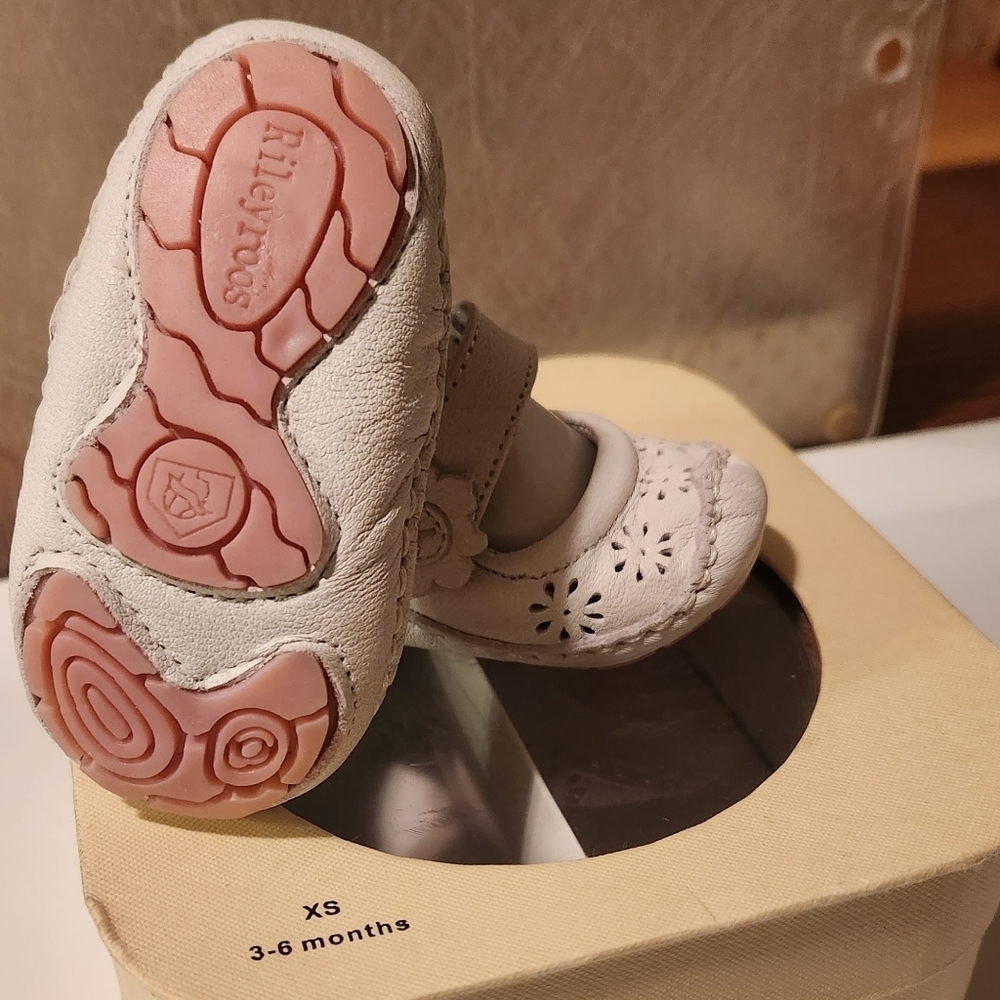 Nib vintage 3-6 month Riley Roos white leather Mary Jane style shoes‎ - Picture 2 of 8